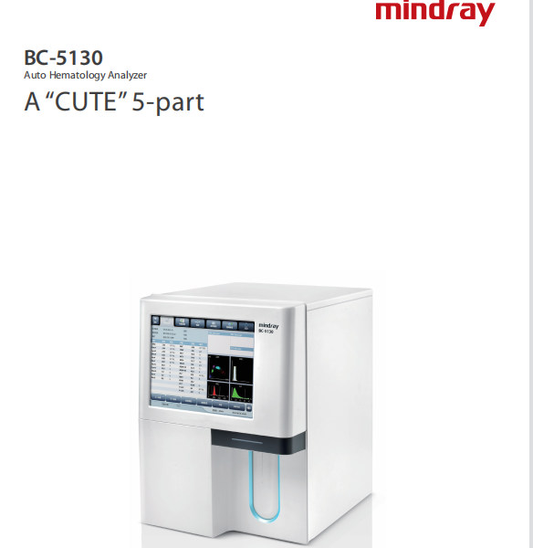 Analizador hematológico automático de 5 partes BC-5130 WBC CBC de la marca Mindray, máquina nueva de análisis clínico con reactivo Bc-5000.