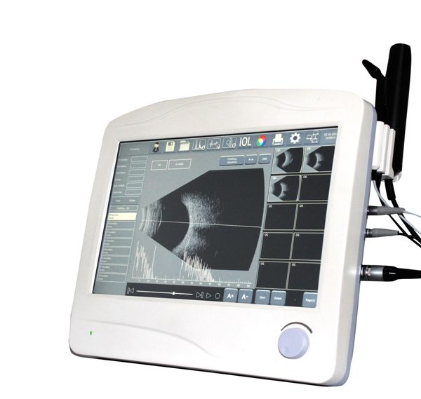 Máquina oftálmica de ultrasonido A/B Scanner para oftalmología con sistema informático incorporado con pantalla táctil de 12.1 pulgadas B.S.D.RW200