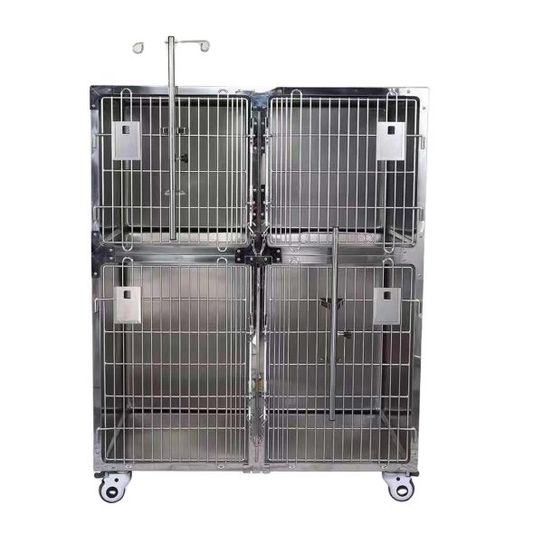Recinto seco de acero inoxidable duradero para gatos y perros veterinarios B.S.D.DWL02