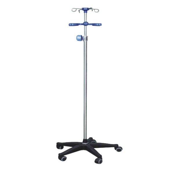 Pole de suero de acero inoxidable de pie clínico/hospitalario ajustable Soporte de infusión/IV Porta/Soporte de goteo IV MSLK085