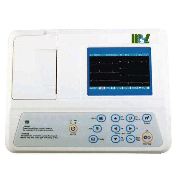 Portable three channel veterinary ecg machine for sale-MSLEC25