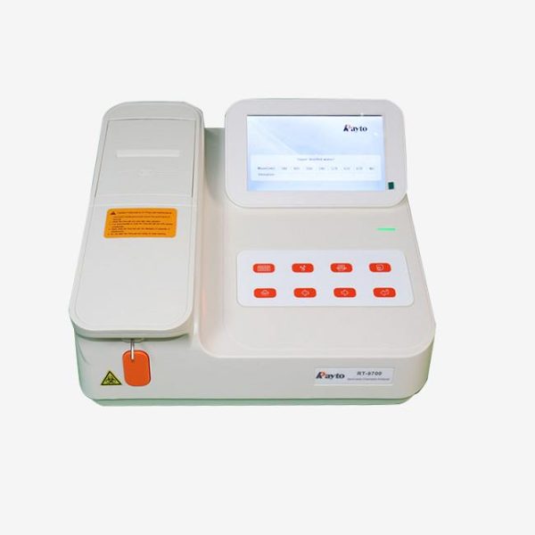 RAYTO Semi-Auto Analizador de Química Instrumentos Analíticos Clínicos Uso Veterinario de Sangre RT-9700