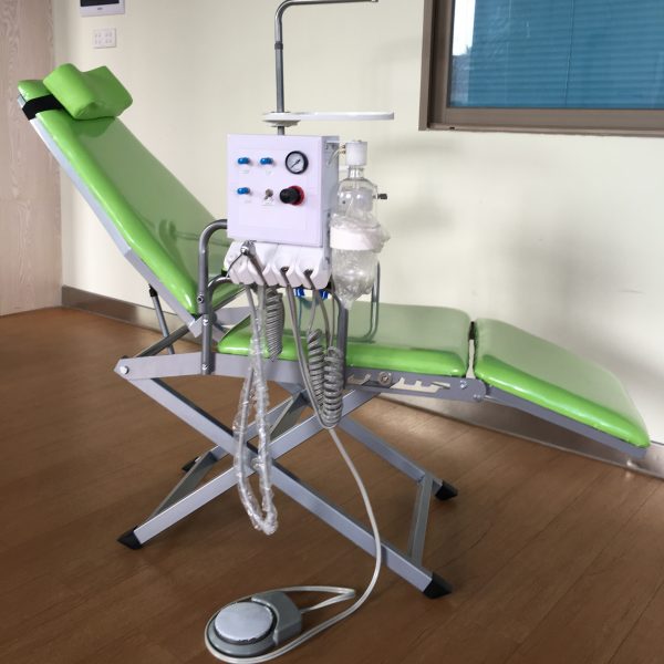 Silla dental portátil plegable móvil con luz LED recargable MSLDU22