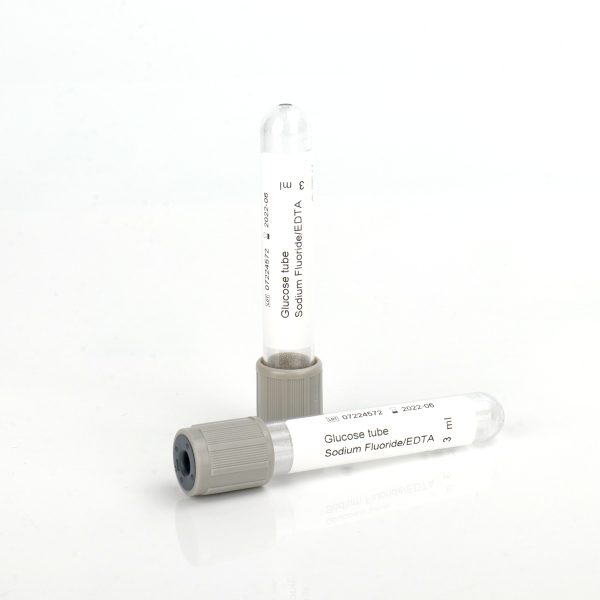 Tubo colector de glucosa en sangre al vacío de fluoruro de sodio de vidrio PET/PP médico MSLD877