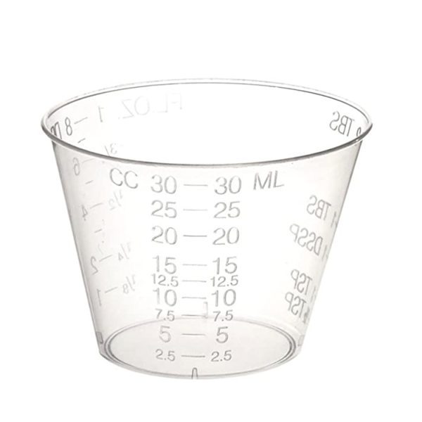 Vaso de medicina MSLL007 | vasos medidores de plástico para medicamentos