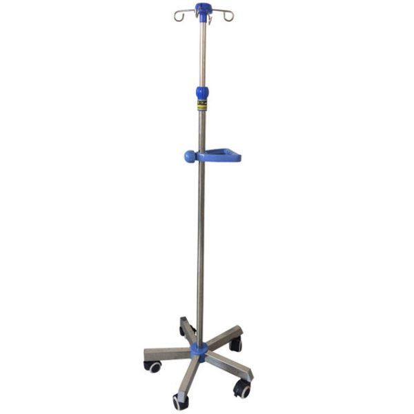 Venta caliente Soporte de infusión médica de acero inoxidable Soporte de poste IV de transfusión para hospital