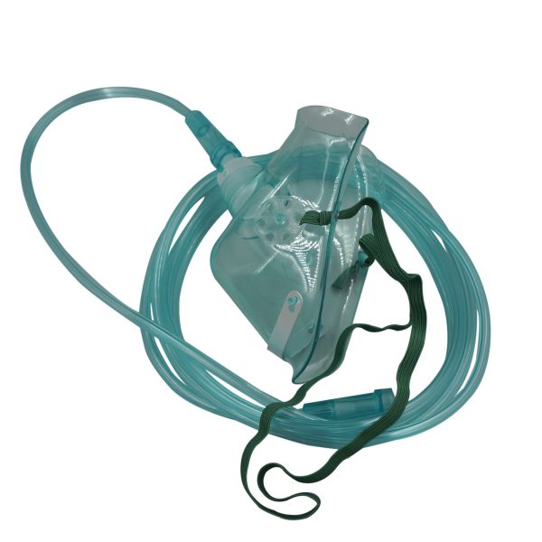 Máscara de oxígeno con tubo